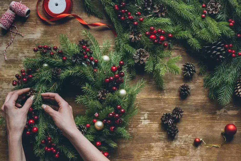 Zelf een kerstkrans maken Zelf een kerstkrans maken