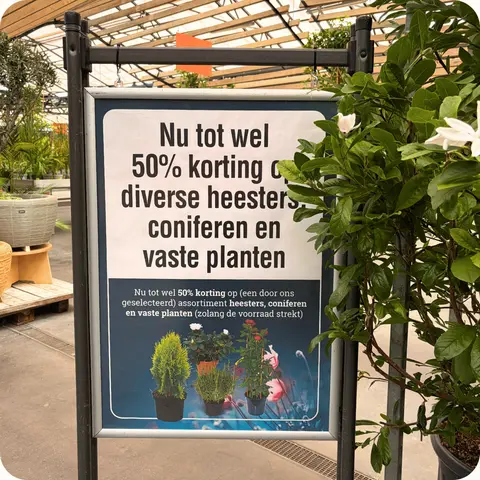 Tot wel 50% korting op geselecteerde heesters, coniferen en vaste planten!