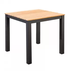 YOI Arashi tafel 76x76x76 cm donkergrijs/teak