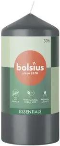Bolsius Essentials Stompkaars Stormy Grey - 12 x Ø5,8 cm