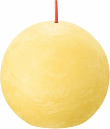 Bolsius Rustiek bolkaars Sunny Yellow - Ø7,6 cm