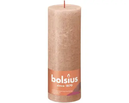 Bolsius Rustiek stompkaars Creamy Caramel - 19 x Ø6,8 cm
