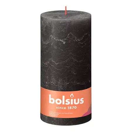Bolsius Rustiek stompkaars Stormy Grey - 20 x Ø10 cm
