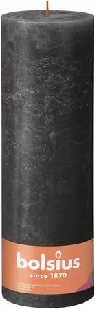Bolsius Rustiek stompkaars Stormy Grey - 30 x Ø10 cm