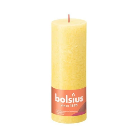 Bolsius Rustiek stompkaars Sunny Yellow  - 19 x Ø6,8 cm
