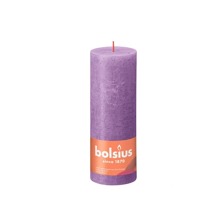 Bolsius Rustiek stompkaars Vibrant Violet - 19 x Ø6,8 cm