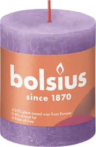 Bolsius Rustiek stompkaars Vibrant Violet - 8 x Ø6,8 cm
