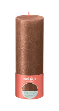 Bolsius Stompkaars Shimmer Copper - 19 x Ø6,8 cm