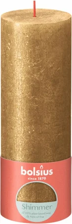 Bolsius Stompkaars Shimmer Gold - 19 x Ø6,8 cm