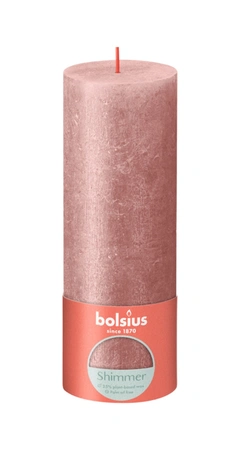 Bolsius Stompkaars Shimmer Pink - 19 x Ø6,8 cm