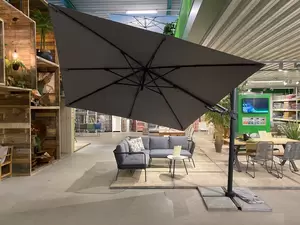Borek Barletta vrijhangende parasol 3x3 m. grijs - afbeelding 2