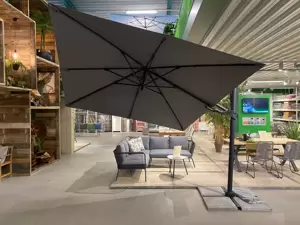 Borek Barletta vrijhangende parasol 3x3 m. grijs - afbeelding 2