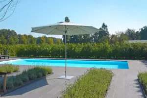 Borek Detroit parasol geannodiseerd Alu Ø350 cm Wit