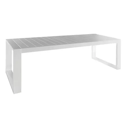 Borek Vitoria tuintafel aluminium - 240x90x75cm - wit
