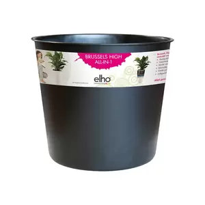 elho brussels diamond rond hoog easy insert 32 cm living black