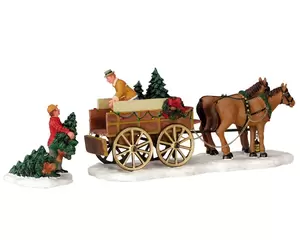 Lemax Christmas Tree Wagon - set van 2