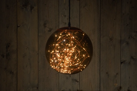 Coen Bakker Lichtbal Smokey met 125 ledlampjes - Ø 25 cm - afbeelding 2
