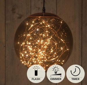 Coen Bakker Lichtbal Smokey met 125 ledlampjes - Ø 25 cm - afbeelding 1