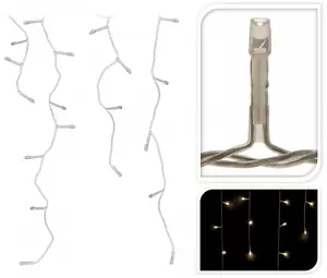 Connect start icicle 400L LED warm wit flash - 320cm