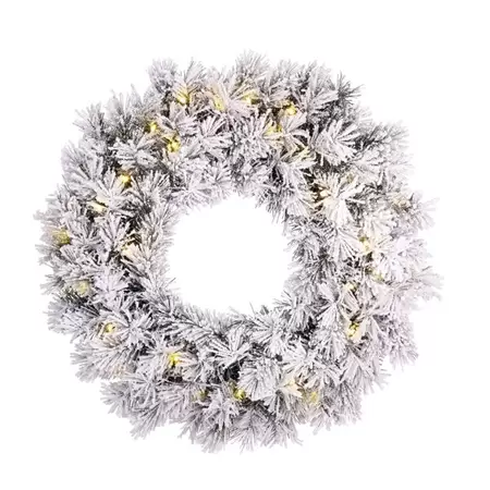 Dinsmore krans led groen frosted d60 cm
