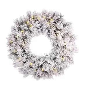 Dinsmore krans led groen frosted d60 cm