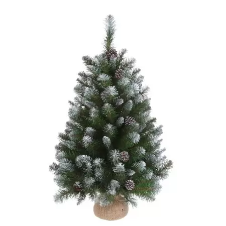 Empress Spruce kerstboom w-burlap groen h90xd71cm