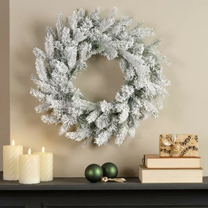 Everlands kerstkans Grandis snowy - ⌀50cm - afbeelding 3