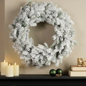 Everlands kerstkans Grandis snowy - ⌀80cm - afbeelding 3