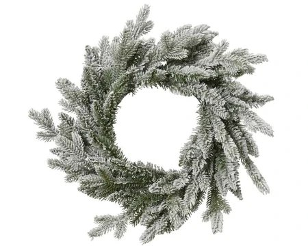 Everlands kerstkans Grandis snowy - ⌀80cm - afbeelding 1