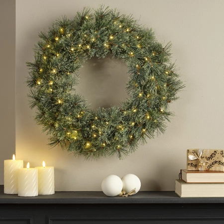 Everlands kerstkrans Cashmere LED - ⌀63cm - afbeelding 3