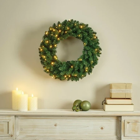 Everlands kerstkrans Everest BO LED - ⌀50cm - afbeelding 3