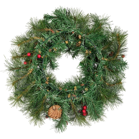 Everlands kerstkrans met bessen/dennenappels Ipswich frosted - ⌀50 cm - afbeelding 2