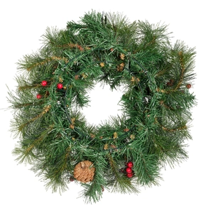 Everlands kerstkrans met bessen/dennenappels Ipswich frosted - ⌀50 cm - afbeelding 2