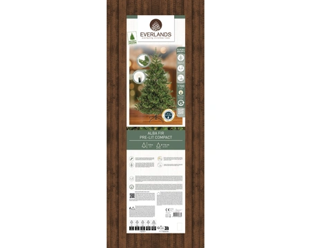 Everlands kunstkerstboom Alba fir LED 1700 lampjes - 180cm - afbeelding 2