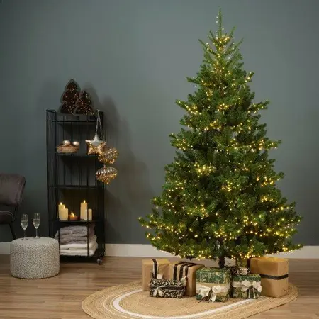 Everlands kunstkerstboom Alba fir LED 1700 lampjes - 180cm - afbeelding 5