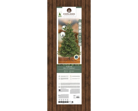 Everlands kunstkerstboom Alba fir LED 2400 lampjes - 210cm - afbeelding 2