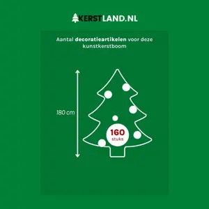 Everlands kunstkerstboom Alba fir snowy - 180cm - afbeelding 6
