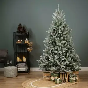 Everlands kunstkerstboom Alba fir snowy - 210cm - afbeelding 4