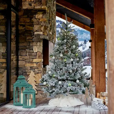Everlands kunstkerstboom Alba fir snowy - 210cm - afbeelding 5