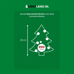 Everlands kunstkerstboom Alba fir snowy - 210cm - afbeelding 6