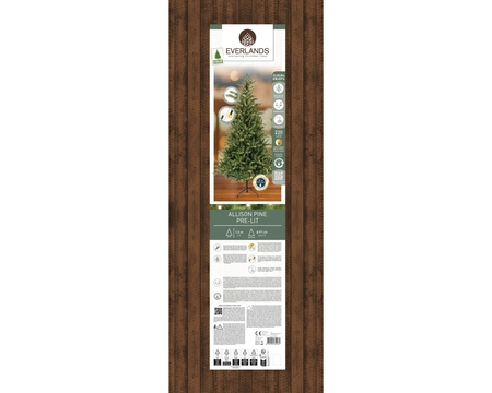 Everlands kunstkerstboom Alison pine LED 220 lampjes - 150cm - afbeelding 6