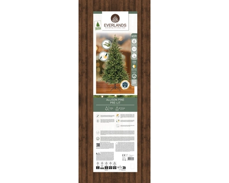 Everlands kunstkerstboom Alison pine LED 320 lampjes - 180cm - afbeelding 2