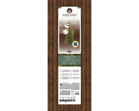Everlands kunstkerstboom Alpbach fir micro LED 160 lampjes - 180cm - afbeelding 7