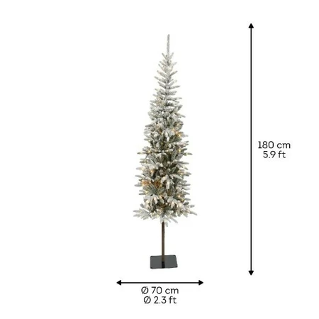 Everlands kunstkerstboom Alpbach fir snowy micro LED 160 lampjes - 180cm - afbeelding 6