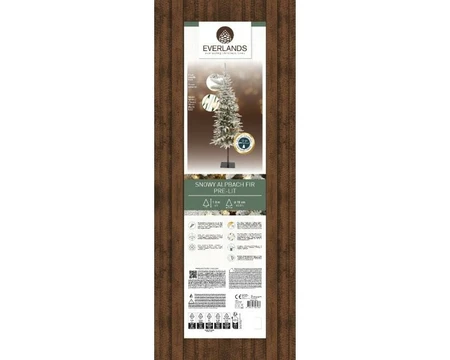 Everlands kunstkerstboom Alpbach fir snowy micro LED 160 lampjes - 180cm - afbeelding 2