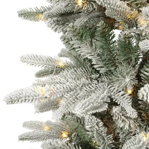 Everlands kunstkerstboom Alpbach fir snowy micro LED 220 lampjes - 210cm - afbeelding 7