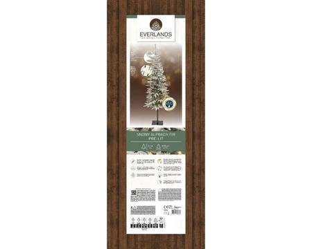 Everlands kunstkerstboom Alpbach fir snowy micro LED 220 lampjes - 210cm - afbeelding 2