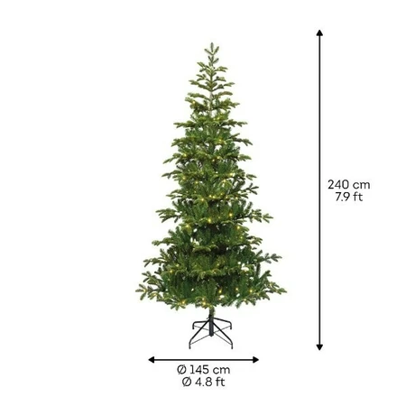 Everlands kunstkerstboom Balsamea fir micro LED 650 lampjes - 240cm - afbeelding 7