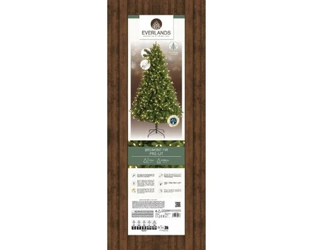 Everlands kunstkerstboom Bromont fir vintage lights 320 lampjes - 180cm - afbeelding 2