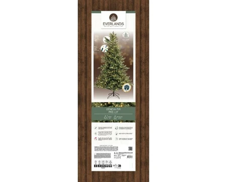 Everlands kunstkerstboom Geneva fir LED 360 lampjes - 180cm - afbeelding 2